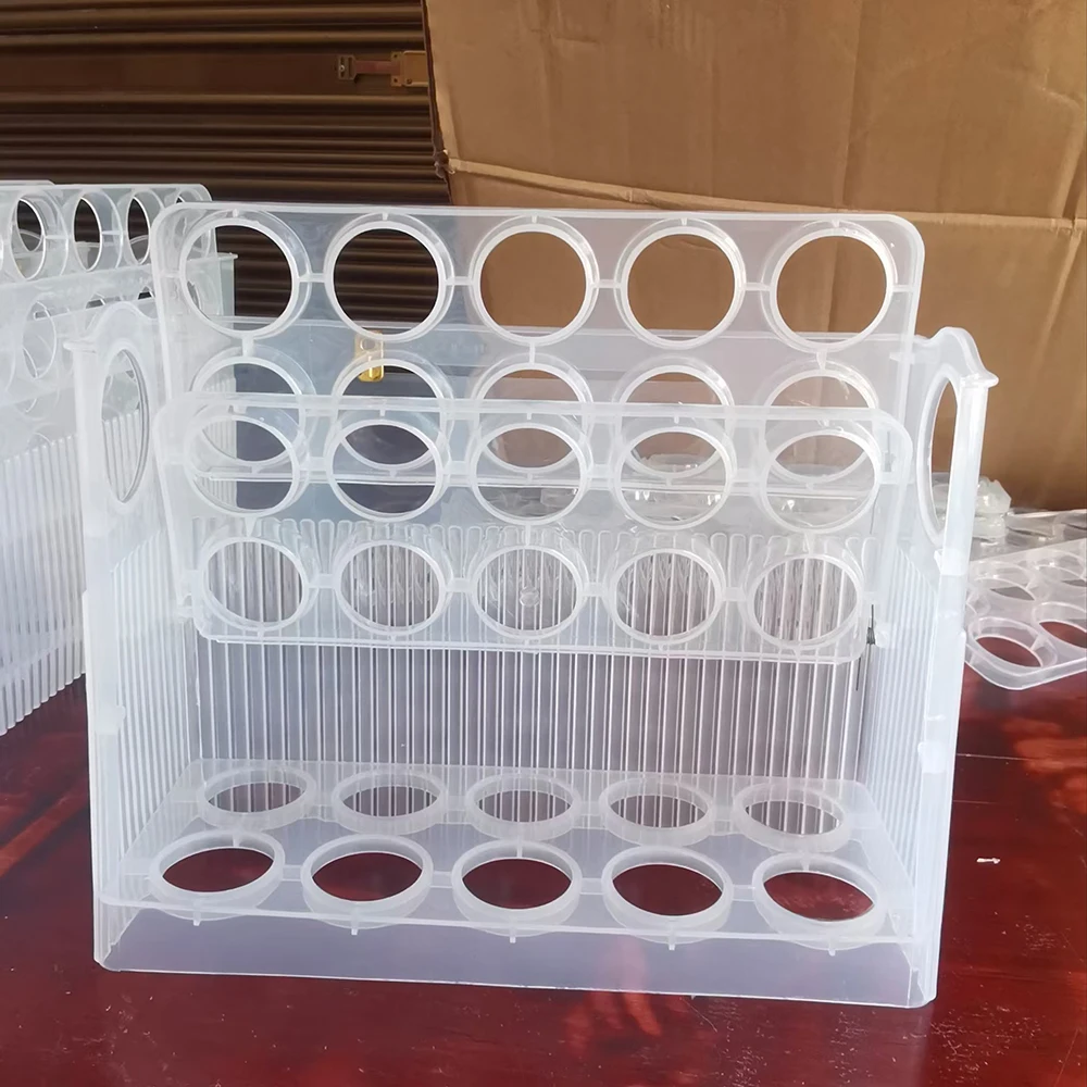 Large Capacity Egg Storage Box - Portable Multi-Layer Egg Organizer with Auto OpeningClosing