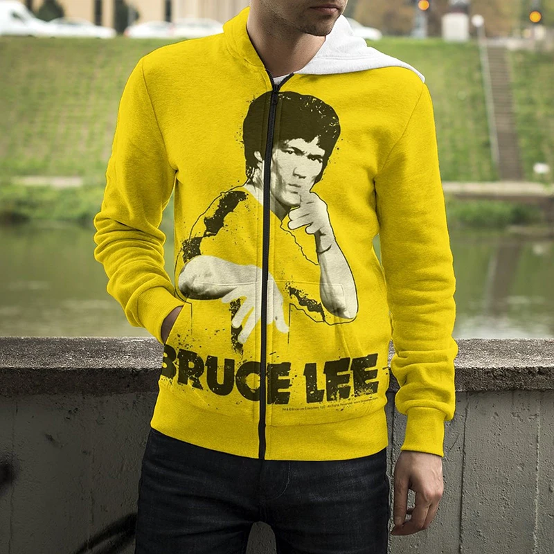 New Fashion 3D Print Hooded Sweatshirts Bruce Lee Zip Up Hoodies Men Women  Casual Cool Streetwear Zip Hoodie Coat Clothing - AliExpress