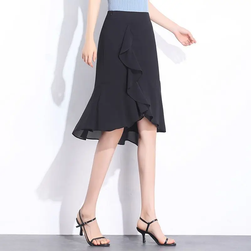 Рисунок 2 - Юбка-миди с оборками и завышенной талией