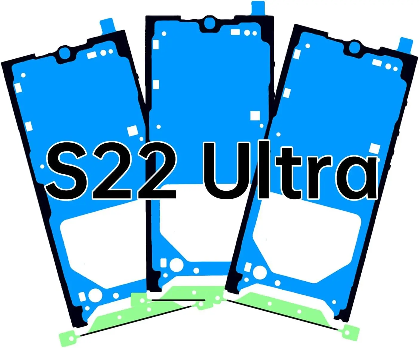 삼성 갤럭시 S20 S21 S22 S23 S24 S25 울트라 FE 플러스 5G 화면 밀봉용 방수 씰 스티커 테이프 100개