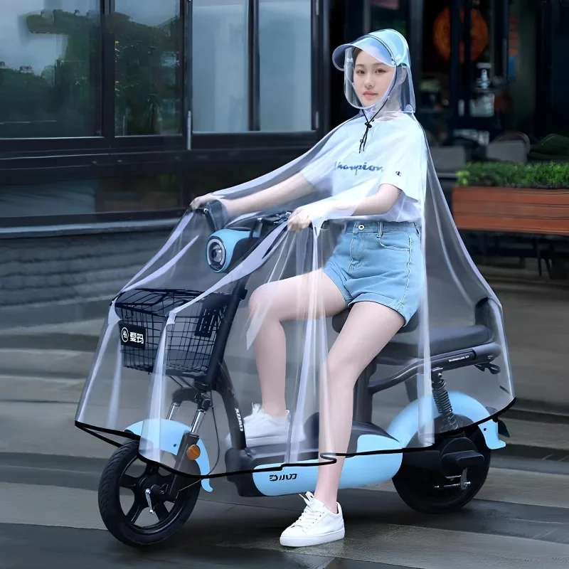 Specialized Folding Raincoat Electric Riding Fully Transparent Raincoat Thickened and Enlarged Full Body Integrated motorcycle raincoat rain poncho raincoat suit bike raincoat disposable raincoat