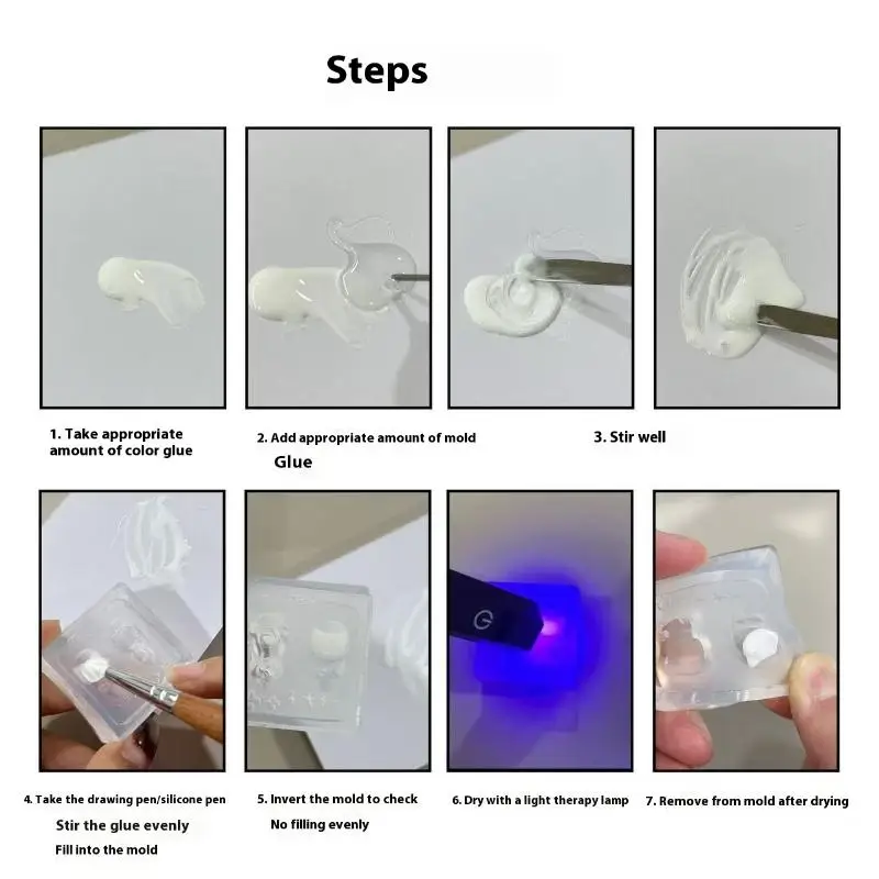새로운 Bowknot 실리콘 몰드 네일 아트 스탬프 DIY 수제 도구 입체 몰드 매니큐어 도구 네일 장식 액세서리