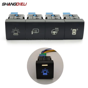 자동차 LED 라이트 레이더 스티어링 휠 히팅 백미러 제어 스위치 버튼, 도요타 캠리 코롤라 2018 라브 4 2019 2020