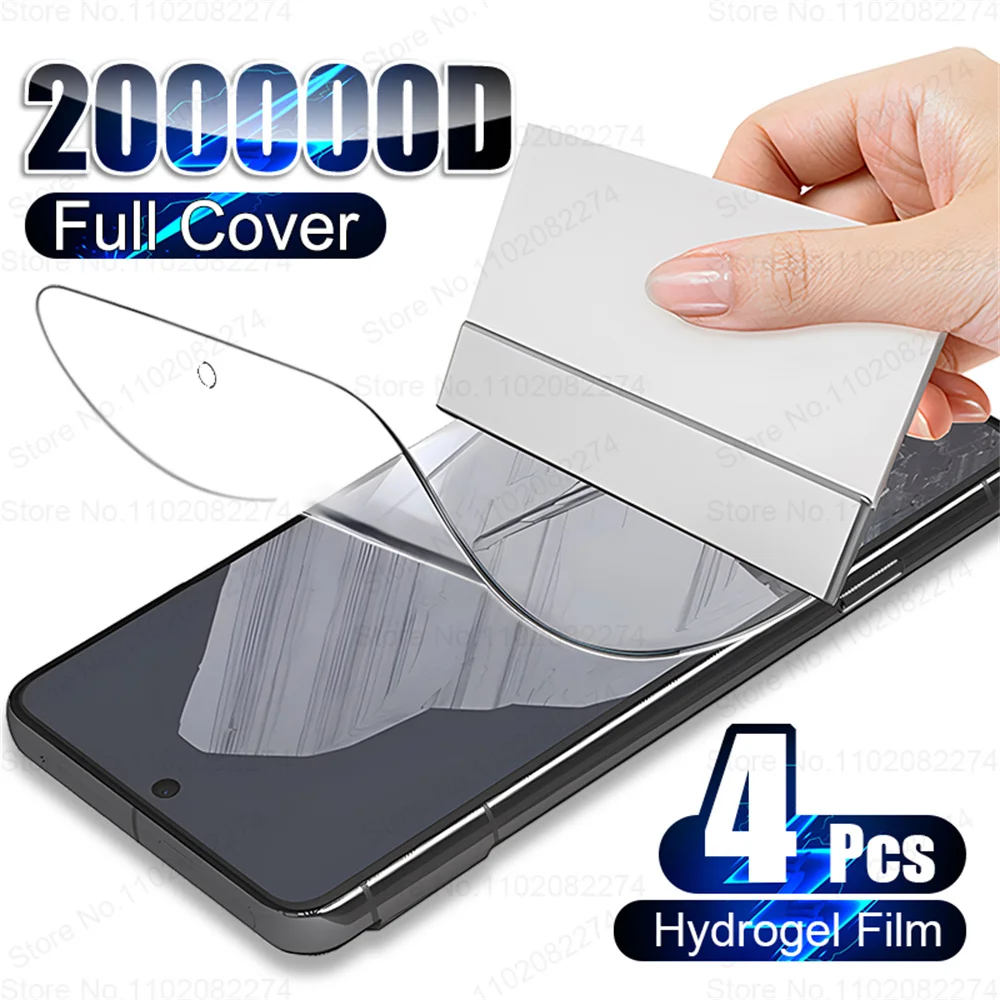 Protecteur d'écran à couverture complète, film hydrogel pour Google Pixel 8 7 6 Pro 7A snapScreen, films de protection souples, pas de verre, 4 pièces 1