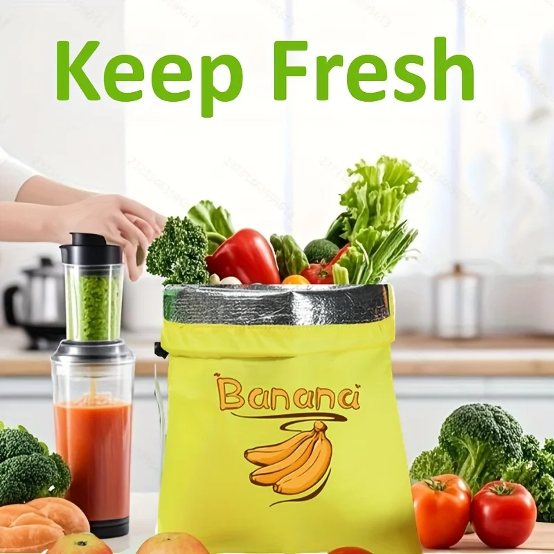 Premium Reusable Insulated Produce Storage Bags - Shockproof, Fresh-Keeping, and Lightweight