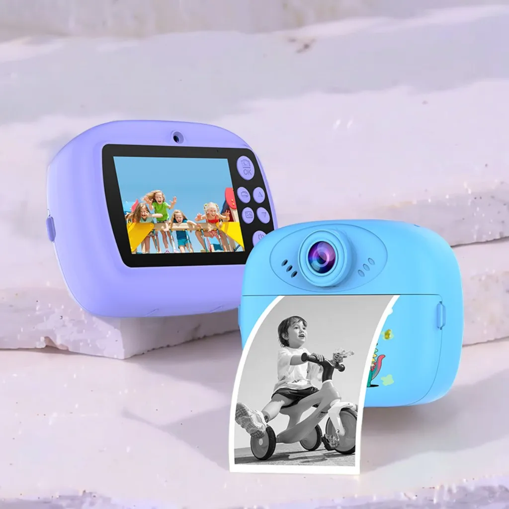 New Thermal Paper Kids Printing Camra Children's Print Camera Photographic Cameras Digital Polaroid HD Audio and Video Card Cam 6