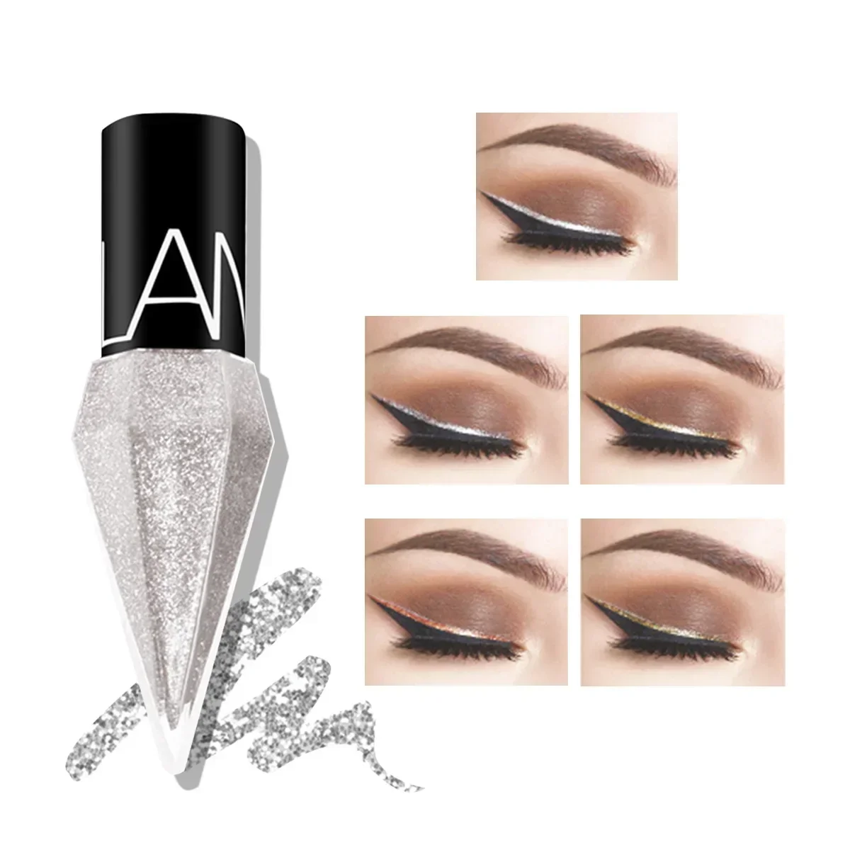 Eye Shadow Pearlescent Diamond Eye Shadow Liquid multicolor Sequins MakeUp Smooth Mini Fine Brush Eyeliner Shine And Head DIY eyeshadow eyeliner liquid eyeshadow