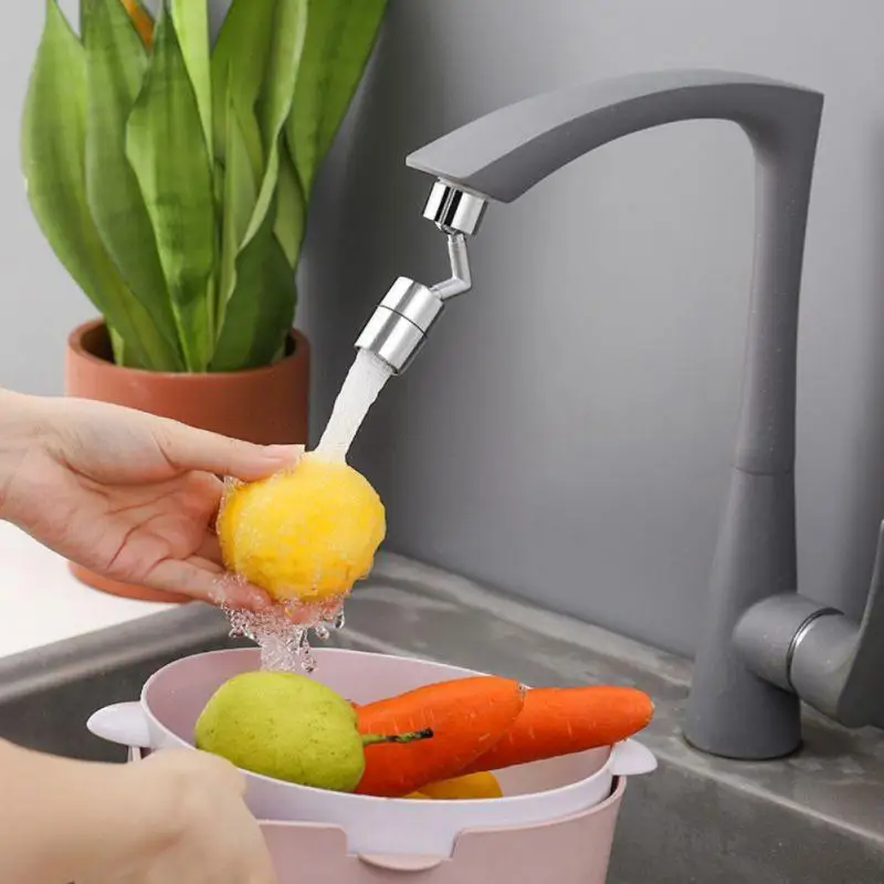 Universal Faucet Splash Proof Head Mouth External Joint Rotatable Pressurized Filter Extender Kitchen Bathroom Sink Accessories innovative kitchen faucet abs stainless steel splash proof universal tap shower water rotatable filter sprayer nozzle