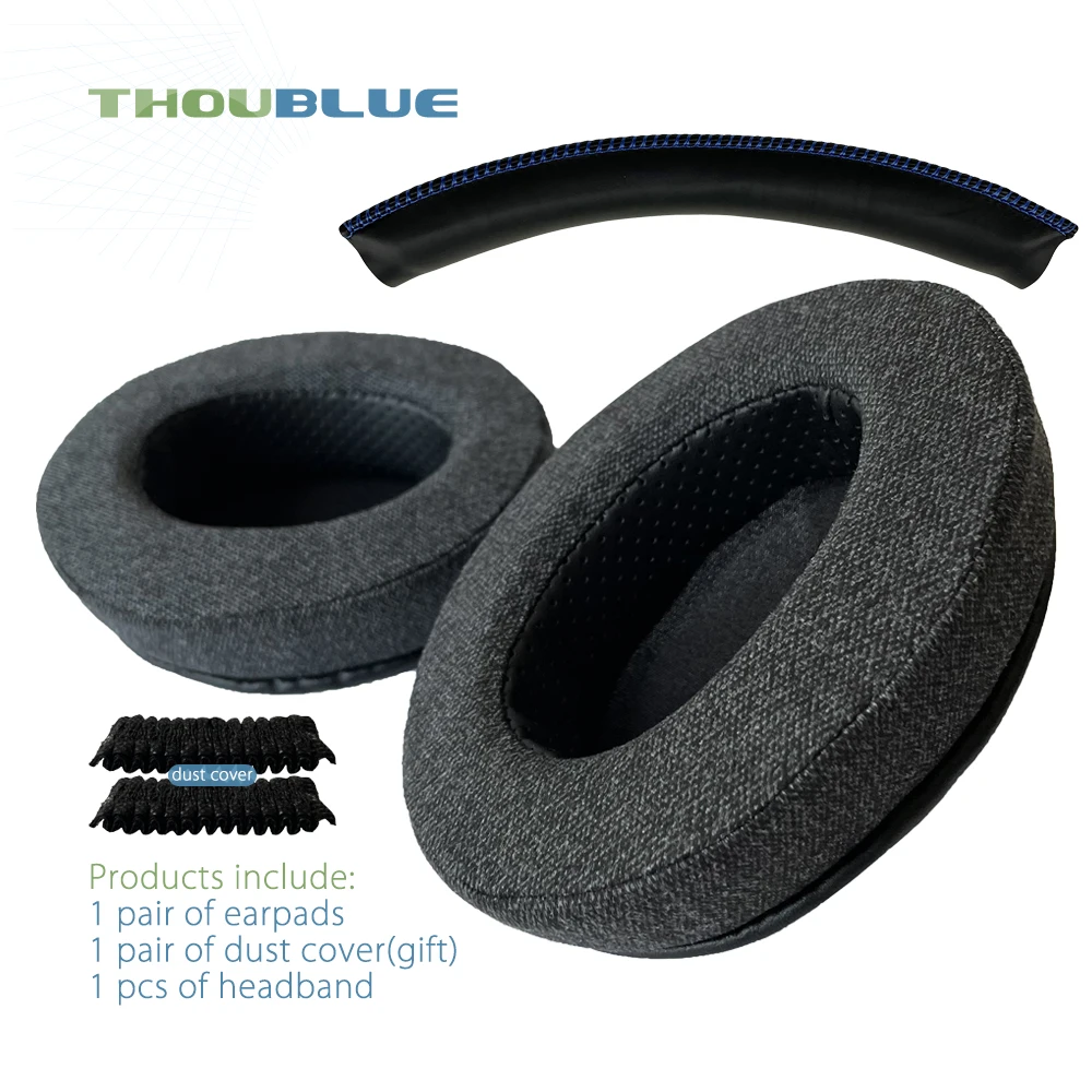 Premium Replacement Memory Foam Ear Pads - Silver Edition