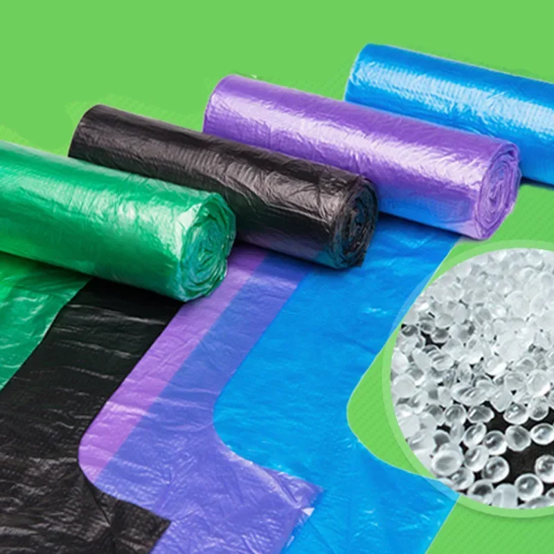 100PCS/5 Rolls Black Purple Green Blue Thicken Garbage Bags Vest