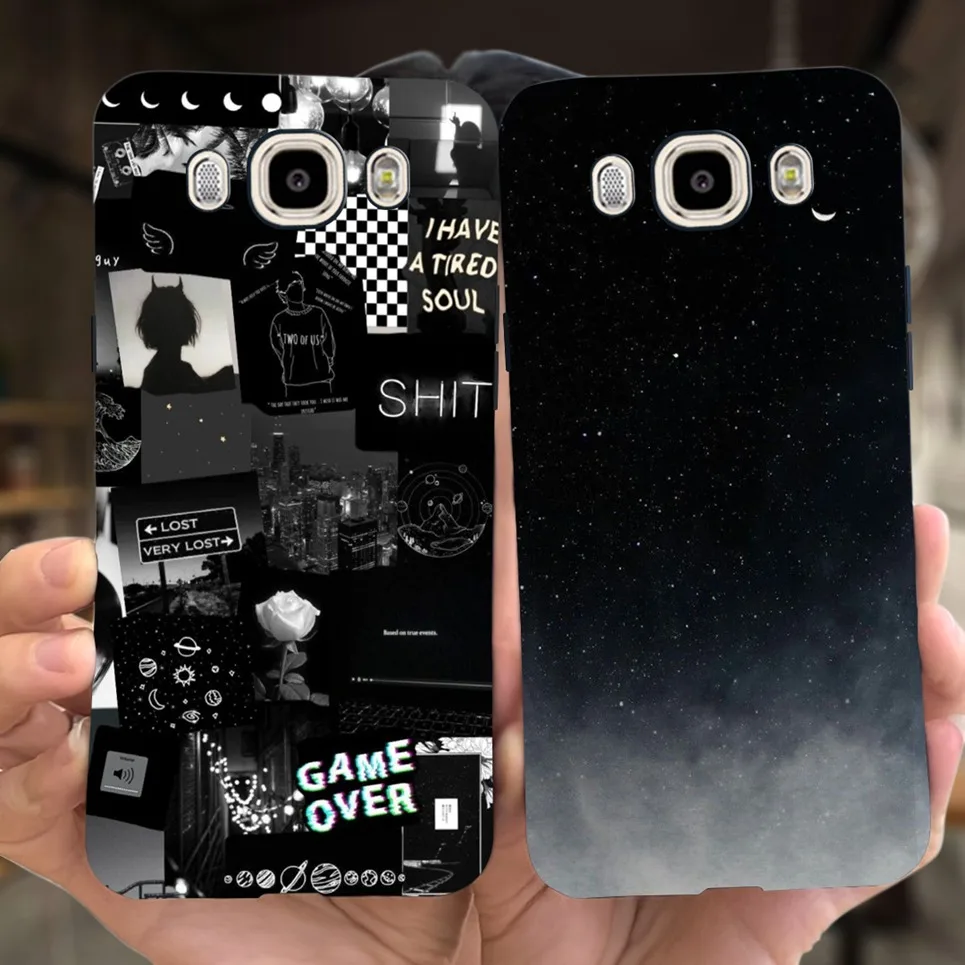 Per Samsung J5 2015 Custodia J500 J500F Black Starry Sky Cover Posteriore Morbida In Silicone Tpu Per Samsung Galaxy J5 2016 J510F J 5 2015 Etui