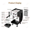 GZZT CM-808 9Bar Commercial Semi-automatic Coffee Machine ULKA Pump 3 Boilers PID Temperature Control Espresso Coffee Maker 220V 6