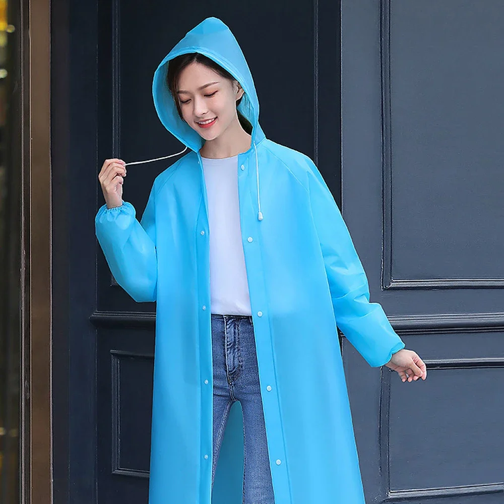 Raincoat 1PCS EVA Unisex Thickened Waterproof Rain Coat Women Men Camping Waterproof Rainwear Suit