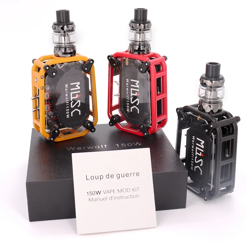 Warwolf 150w Vape Box Mod Kits E-cigarette 2200mAh Battery Vapor Mod with 2.5ml Tank Electronic Cigarettes Kits Vape Vaporizer