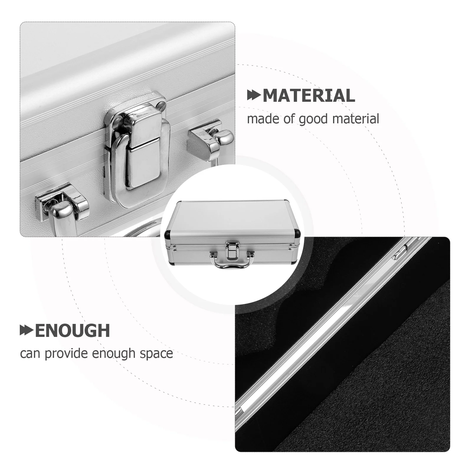 Toolbox Metal Case Boxes Toiletries First Aid Medicine Flannel Tools Container Work Storage Bins with Lids 2