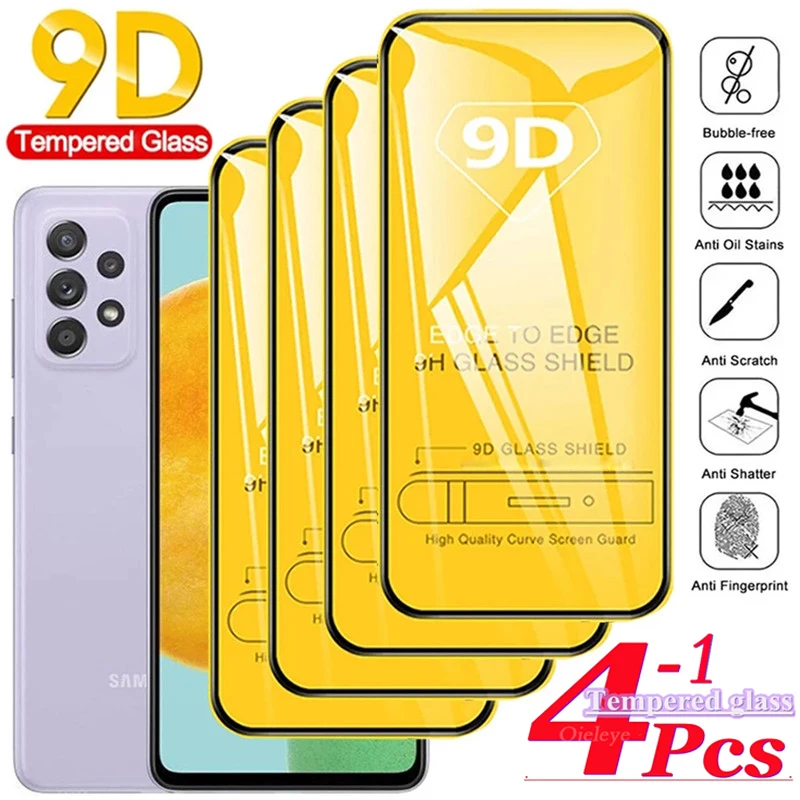 1-4PCS Volle Abdeckung Screen Protector Für Samsung A73 A72 A71 A70 A25 A24 A22 A20 M52 M51 M32 M31S M31 M30S M21 Gehärtetem Glas Film