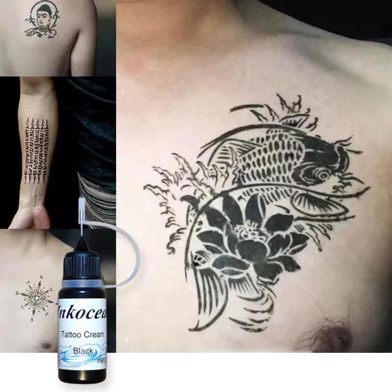 Ink Temporary Henna Tattoo DIY Plant Body Art Paint Semi-Permanent Makeup Pigment No Pain Eyebrow Eyeliner Tattoo Accessories