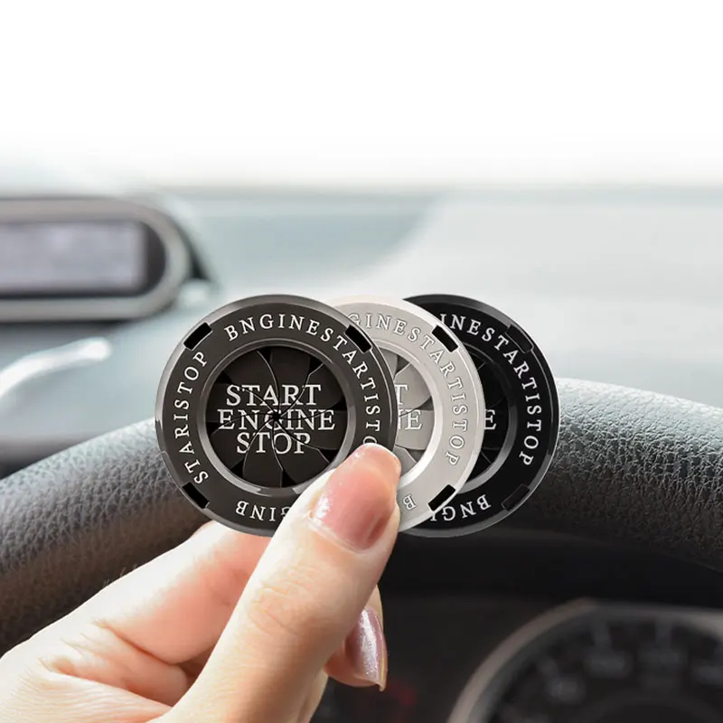Car Engine Start Stop Switch Button Cover Decorative Cap Auto Accessories Push Button Sticky Cover Car Interior Car-Styling car start button cover,car start stop button