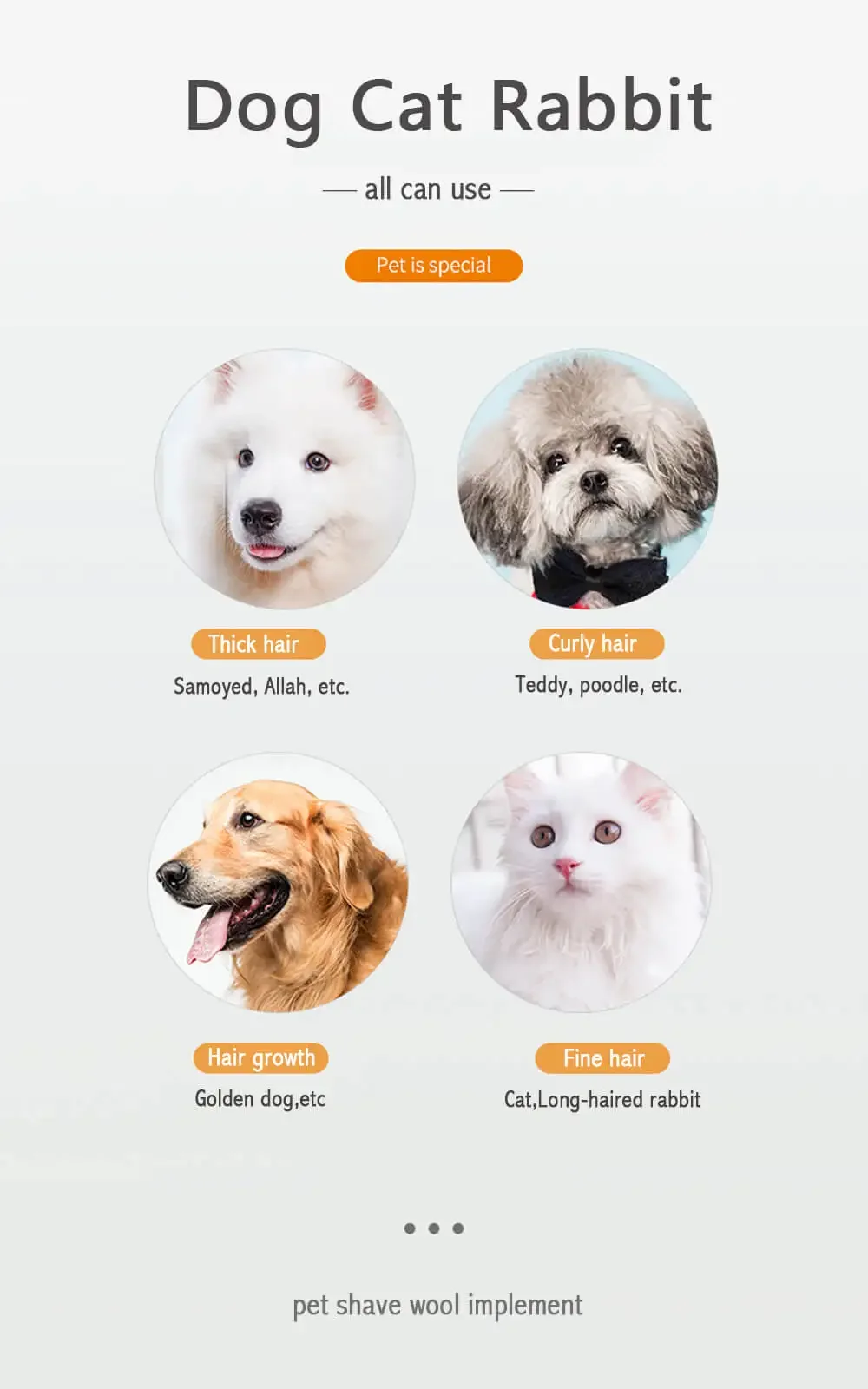 Dog Clippers Low-noise Pet Grooming Tool Cat Animal Hair Cutter Trimmer hair trimmer pet clipper dog hair trimmer pet hair trimmer dog clipper