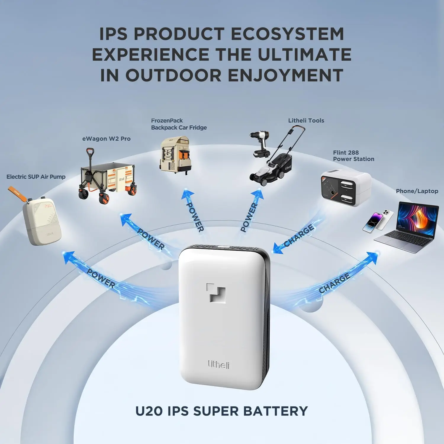 Litheli Electric Utility Wagon with All-Terrain Tires, 200L Storage and Adjustable Speed for 300 lbs Load Capacity