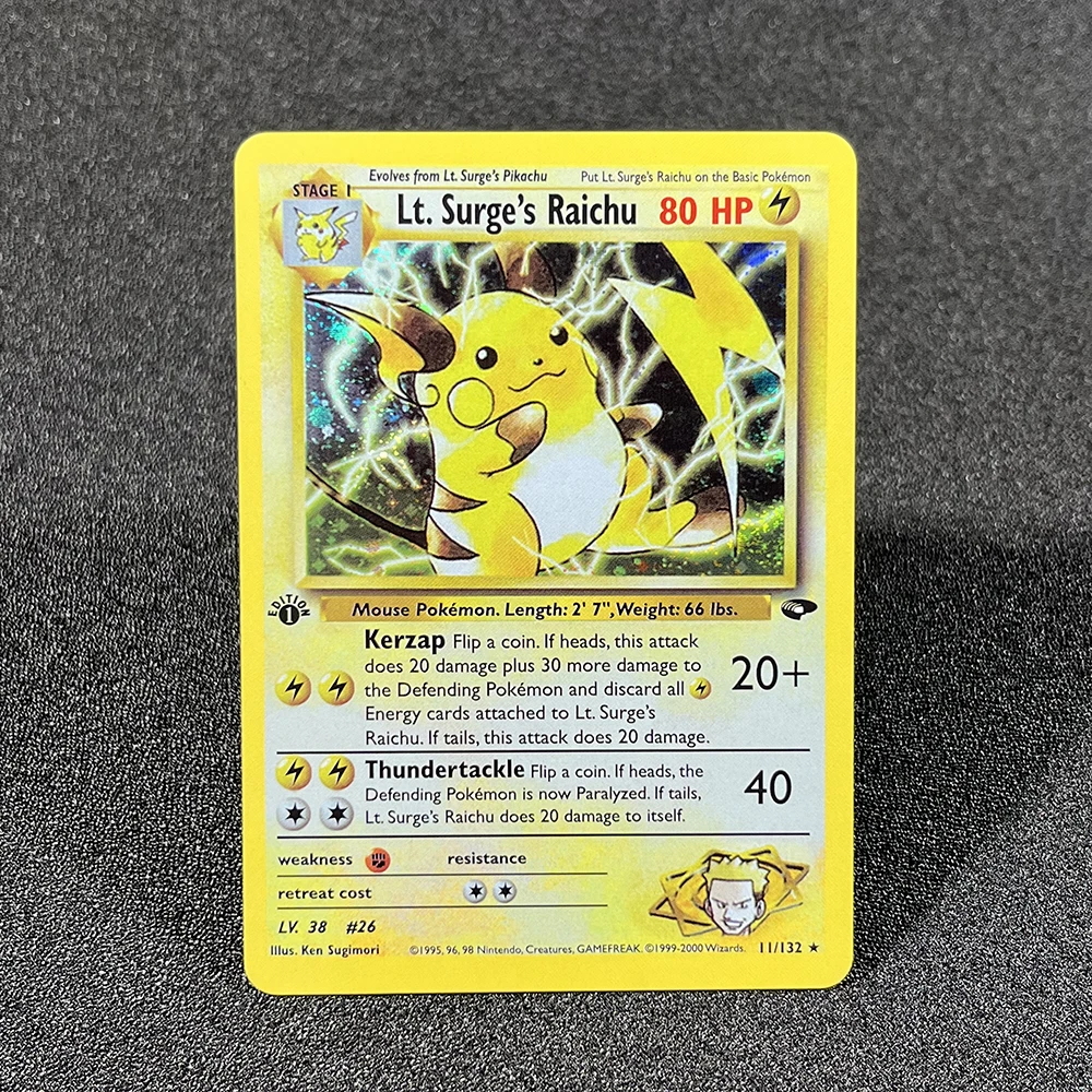 Pokémon Single Cards Gym Challenge (G2) Blaine’s Charizard Erika’s Venusaur Rocket’s Mewtwo Foil Card Game Collection PTCG PROXY