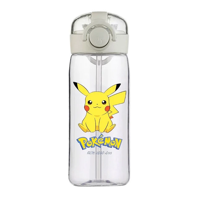 Kawaii Pokemon Anime Water Bottle Pikachu kids Portable Plastic Water Glass  Pokemon Adult High Capacity Sports Water Cup 560ML