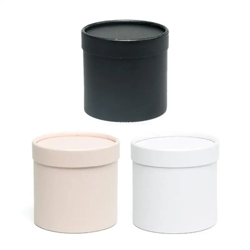 Gift Box With Lids For Present Cardboard Flower Gift Boxes Cylindrical Packaging Floral Paper Box Bucket Dropship