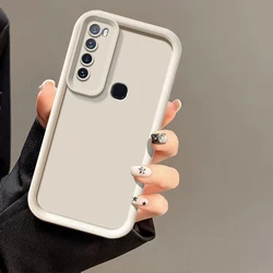 Luxury Candy Matte Soft Anti - Fall Phone Cover for Tecno Camon 15 (TY white)