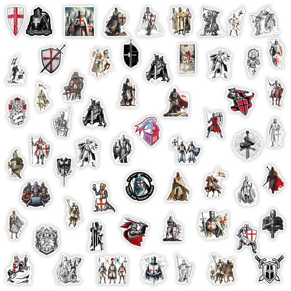 Crusader Templar Knight Stickers Art DIY Gift Kids Toy Decal For Laptop Phone Scrapbook Luggage Decorative Bottles Waterproof cartoon stickers,decorative stickers,self adhesive stickers,custom stickers,stationery stickers,paper stickers,adhesive stickers,decorative labels stickers,cartoon sticker,diy scrapbooking accessories