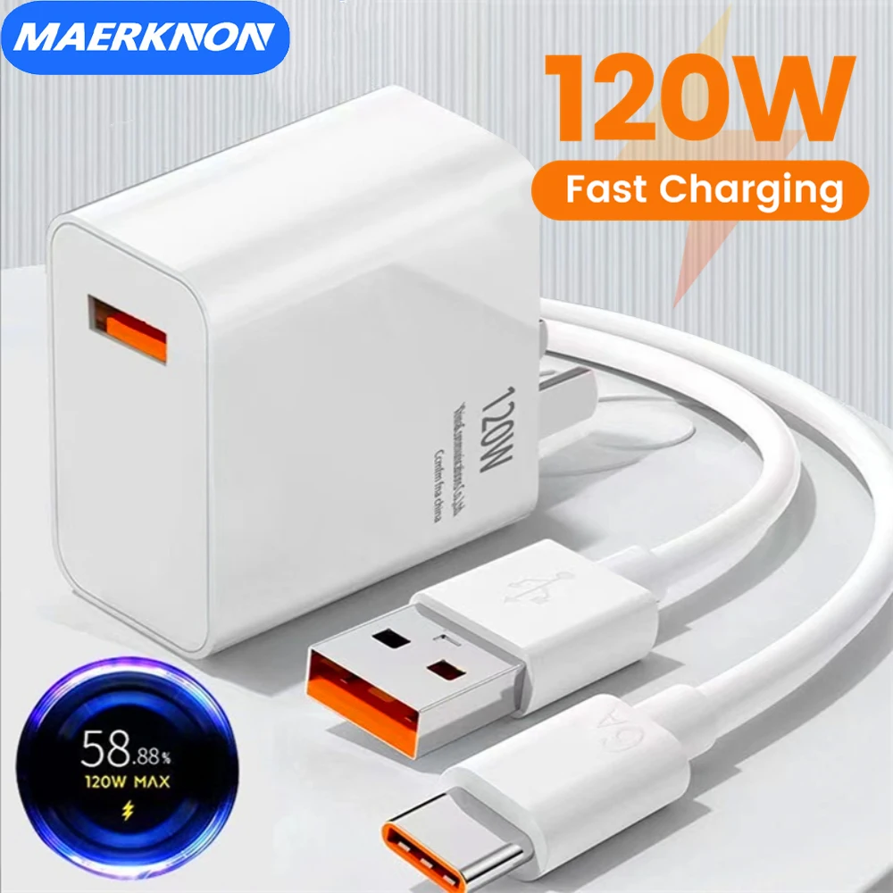Caricatore Xiaomi 120w Alimentatore Xiaomi 120W Cavo USB-C Incluso - Caricamento Rapido Per Redmi Note, Serie Mi E Poco Xiaomi 24