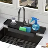 Upgraded Silicone Sink Faucet Splash Guard Draining Rack Sponge Holder for Kitchen Counter Wash Basin and Bathroom 2