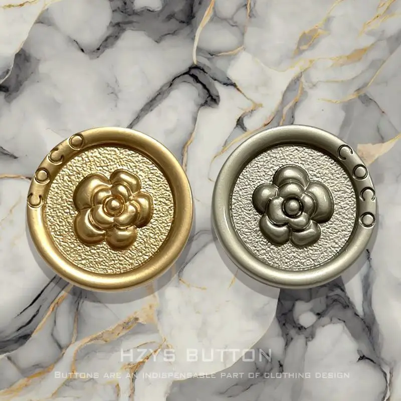 6pcs Metal Flower Buttons metal snap buttons button making supplies For Clothing DIY Sewing Accessories