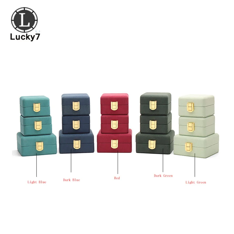 

Metal Buckle Jewelry Box Microfiber Pendant Bracelet Necklace Jewelry Packaging Jewelry Box Packaging Box Manufacturer Wholesale
