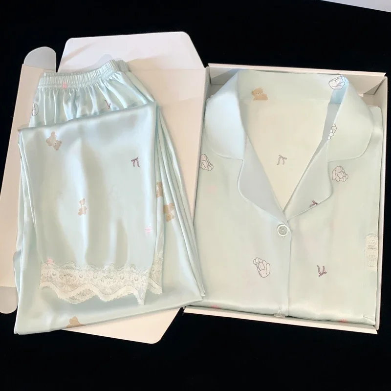 بيجامة نسائية كرتونية صغيرة كورية ، ملابس نوم دانت...