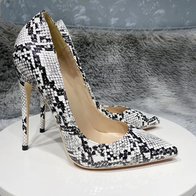 Sexy High Heels Pointed Toe Snake Print Stiletto Heel Sexy Shoes - Power  Day Sale