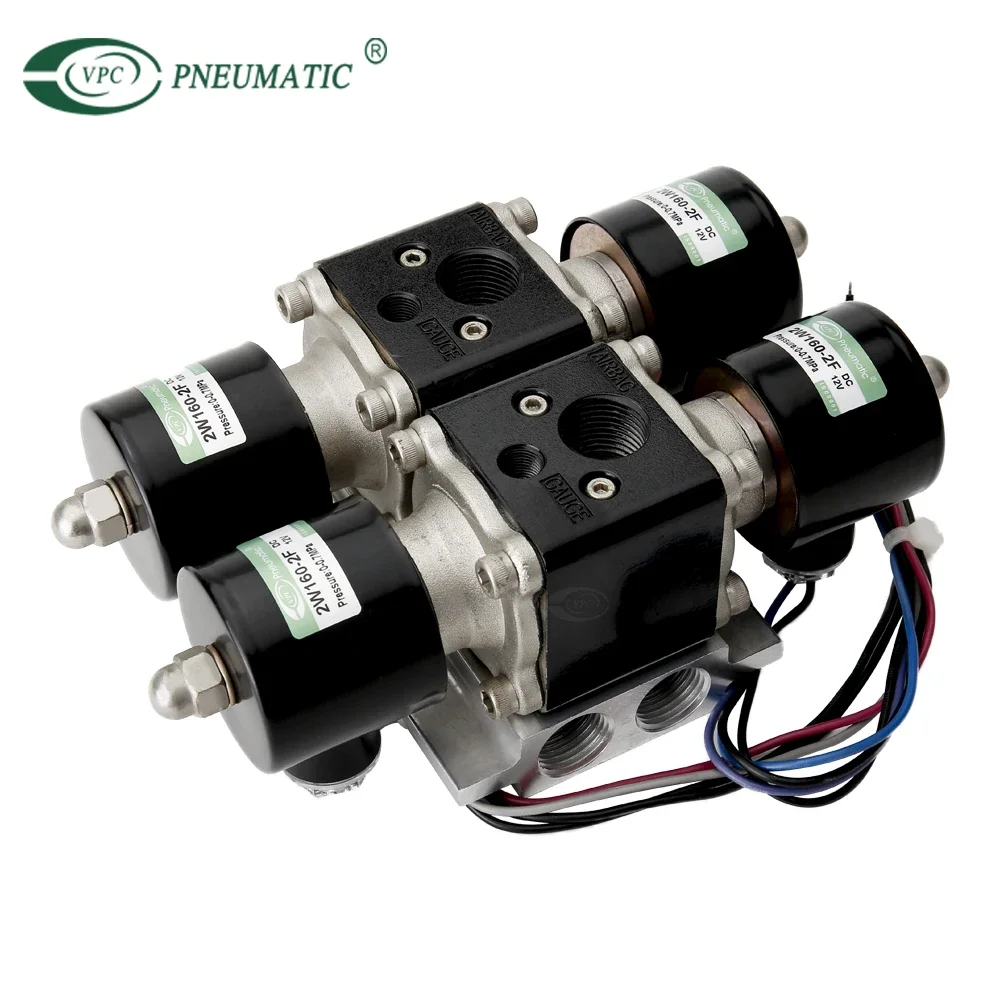 에어 라이드 서스펜션 솔레노이드 밸브, 매니폴드 자동 서스펜션 시스템, 2W160, 4F, DC12V, NPT1/4
