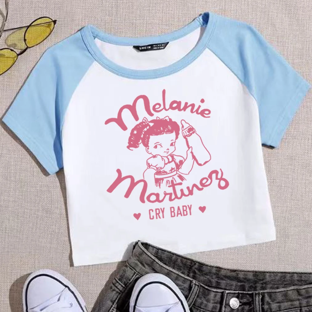 Melanie Martinez Cry Baby Woman'S Crop T-Shirt Popular Music Girls Fashion O-Neck Short Sleeves Shirts
