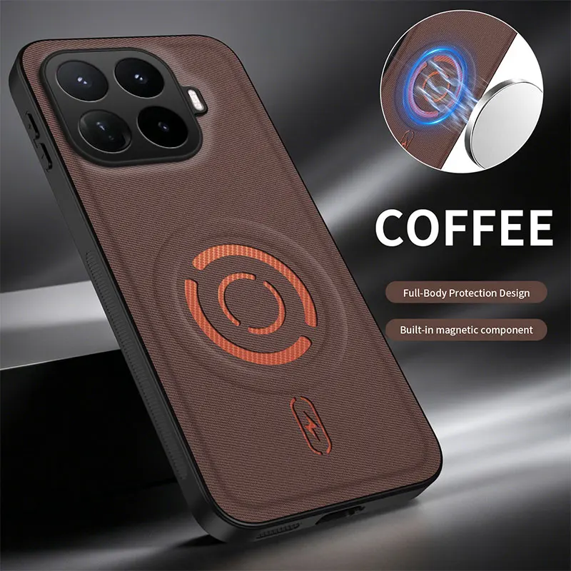 Luxury Magnetic Leather Tech Texture Case