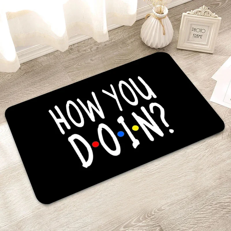 

Welcome Carpet Friends TV Washable Non-slip Rug Floor Bath Carpets Hallway Balcony Bedroom Bathroom Rugs Kitchen Mat House Decor