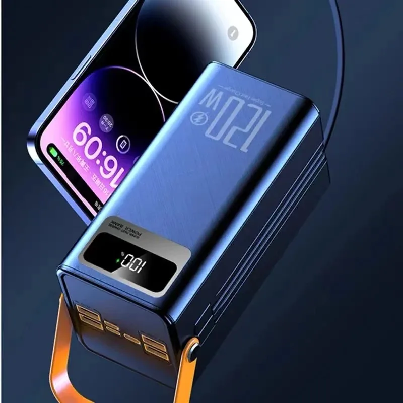120W Super Fast Power Bank 200000mAh Large Capacity Outdoor Mobile Power Supply Supports 7 Devices to Charge At The Same Time 5