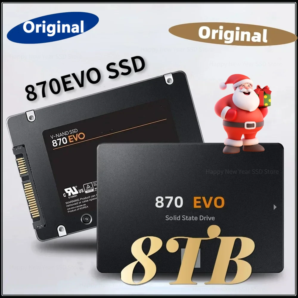 

2024 Original 870 EVO SSD 2TB 4TB 8TB Internal SSD HDD Hard Drive SATA3 2.5 Inch Laptop Desktop Computer MLC Disco Duro PS5