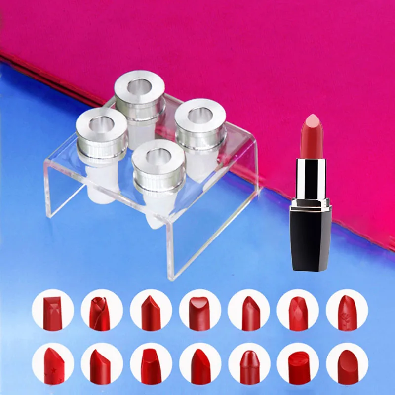 Makeup Tools Beauty Supplies 4 Cavities Lipstick DIY Mold 12.1mm Simple Design DIY Makeup Cosmetics Lipstick Mould Silicone Mold Making Tool