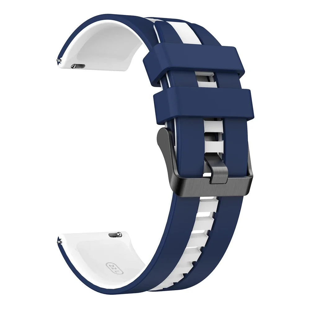 Two-Tone Sport Silicone Strap Bracelet, 20mm/22mm