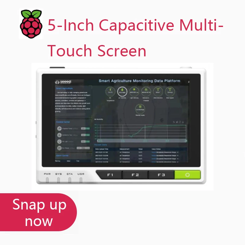 Linux Rilegato Seeed-Embedded Con Raspberry Pi Cm4 E Schermo Multi-Touch Capacitivo Da 5 Pollici