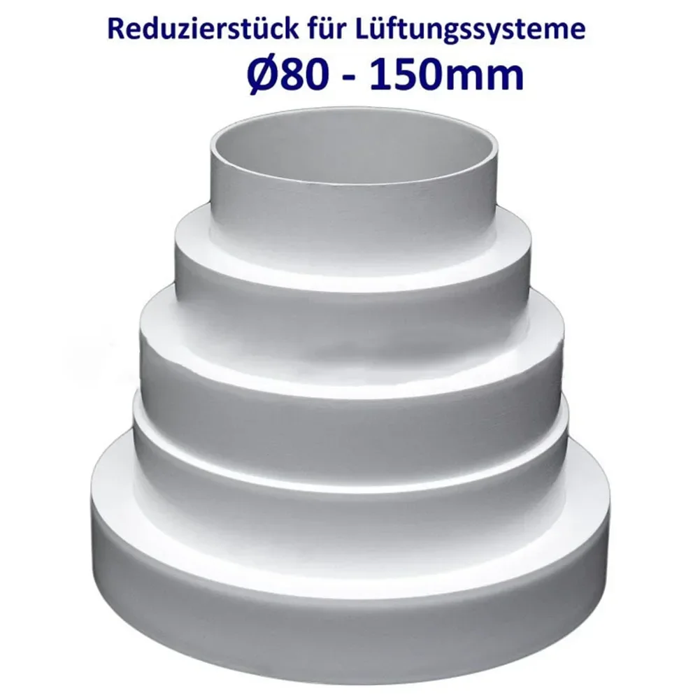 Duct Pipe Connector Ventilation Pipe Reducer Duct Reducer Extractor Fan Pipe Connector Ventilation Systems 80 To 150mm Diameter Round Tube Air Ventilation Systems Parts
