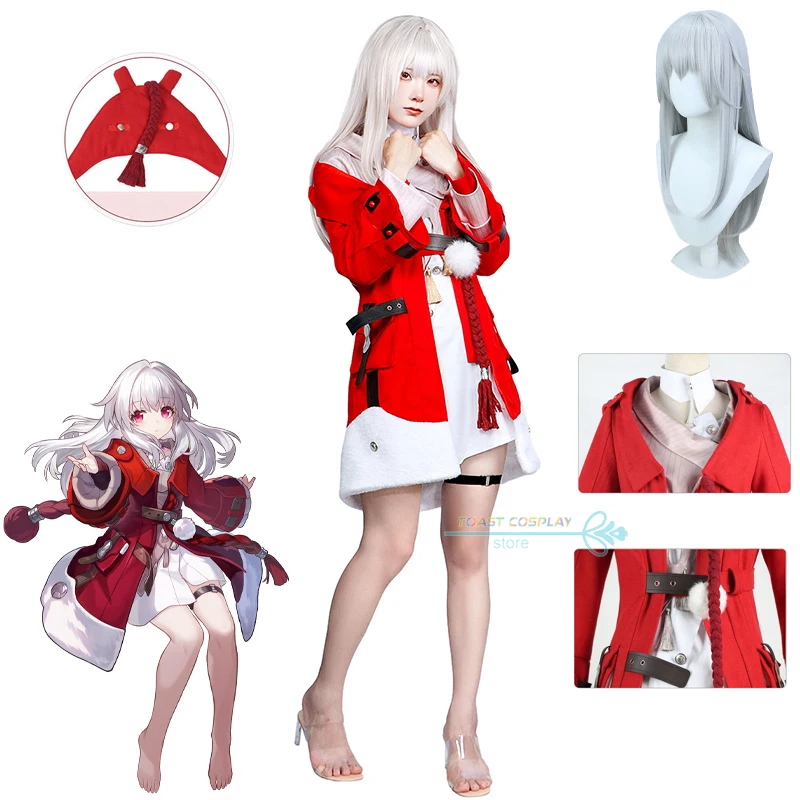 

Game Honkai Star Rail Cosplay Costume Suit Melting Dress Wig Cosplay Honkai Clara Party Clara Cos Anime Clothing for Women
