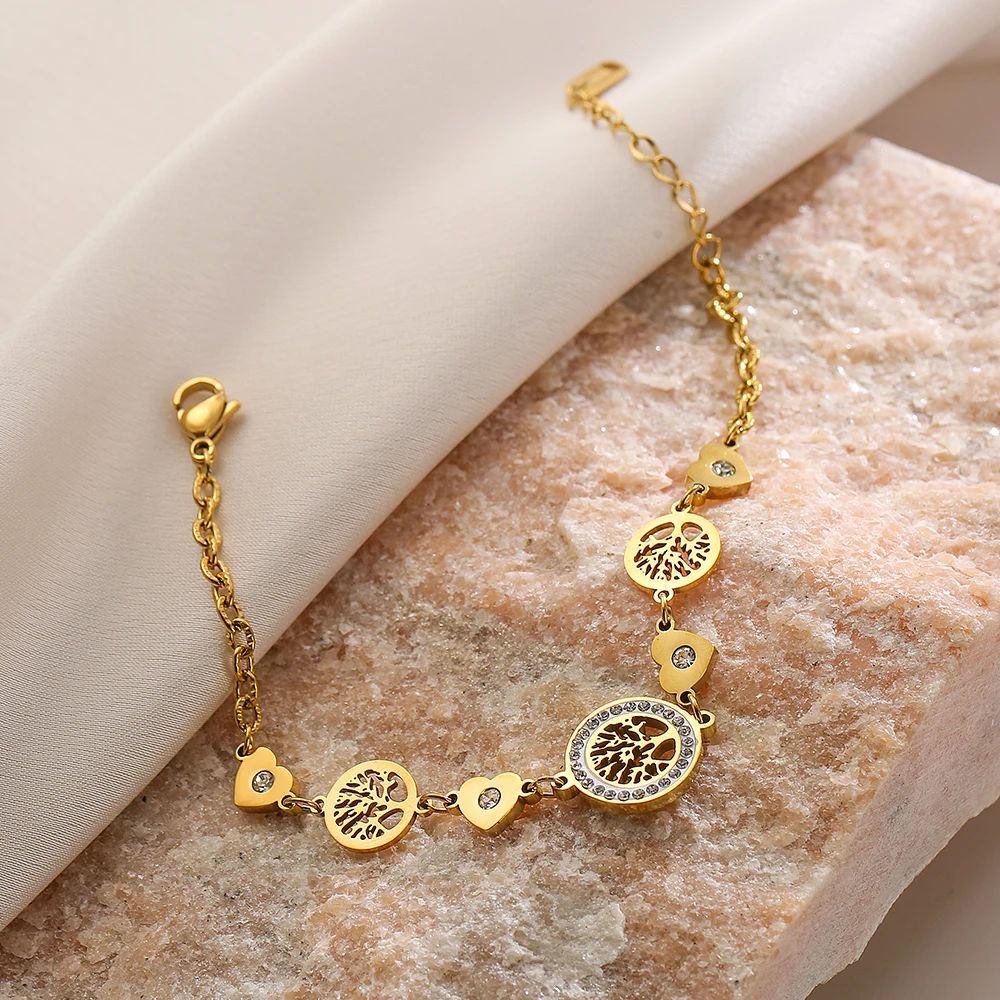 Bracelet d’allaitement en bois de pin avec breloque détachable en acier inoxydable - bijou allaitement main image 1