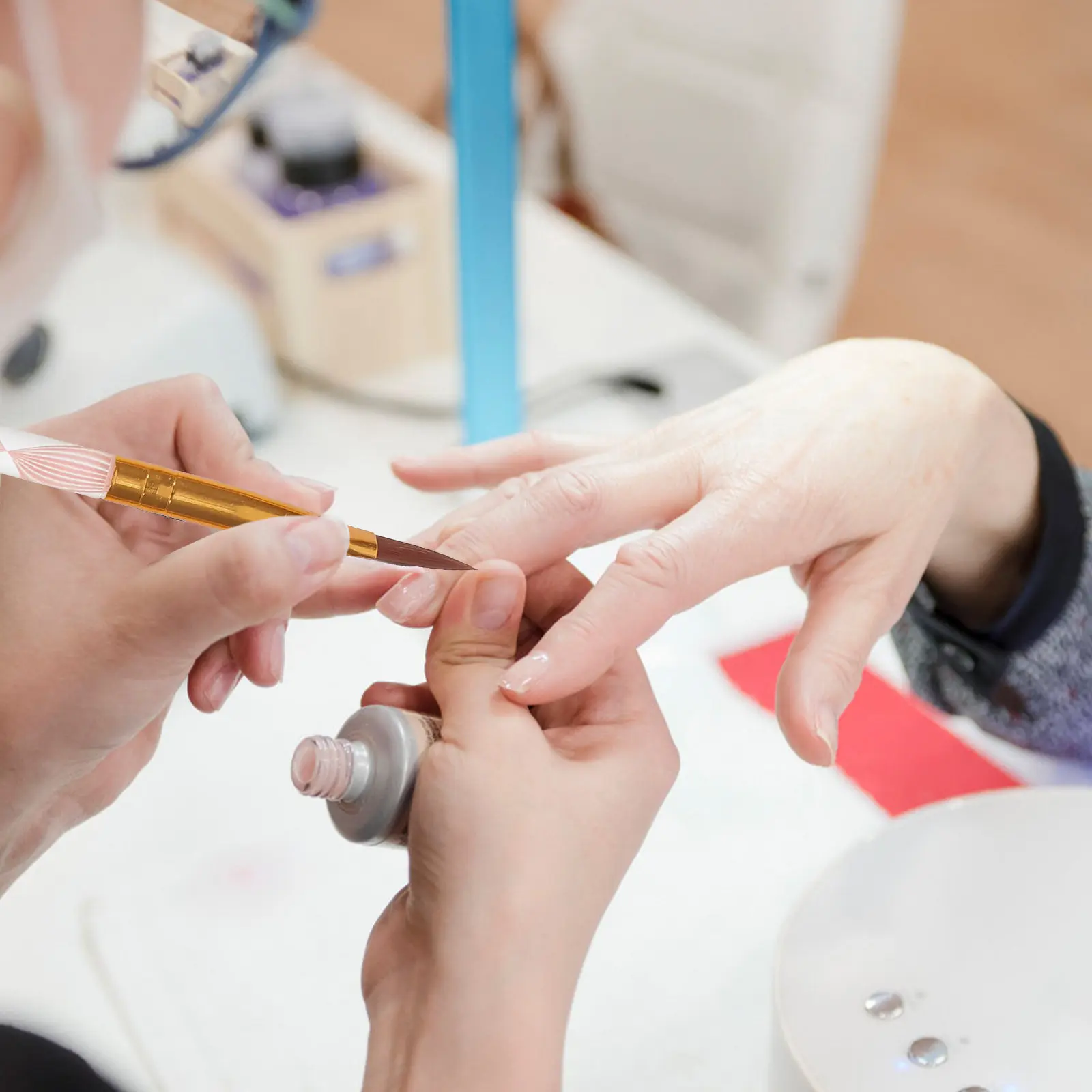 5종 전문 네일 조각 펜 세트, 스페이드 핸들 큐티클 푸셔, 아크릴 조각 브러쉬, 디테일 네일 아트 UV 젤용