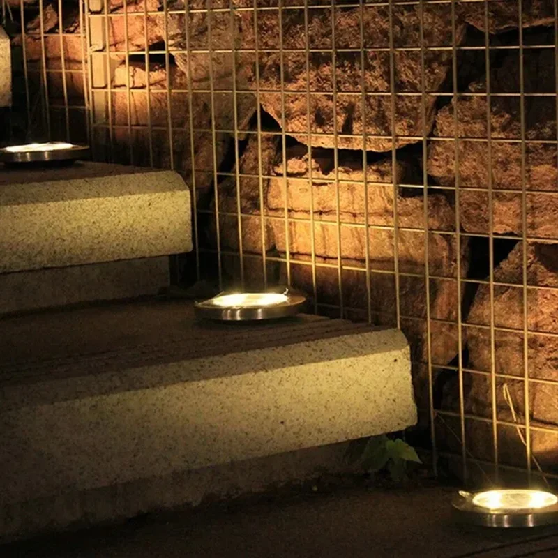 Description Picture 5 of itemLED Solar Powered Lawn Lamp IP65 Waterproof Courtyard Decoration Floor Lamp Channel Landscape Lamp Underground Deck Spotlight