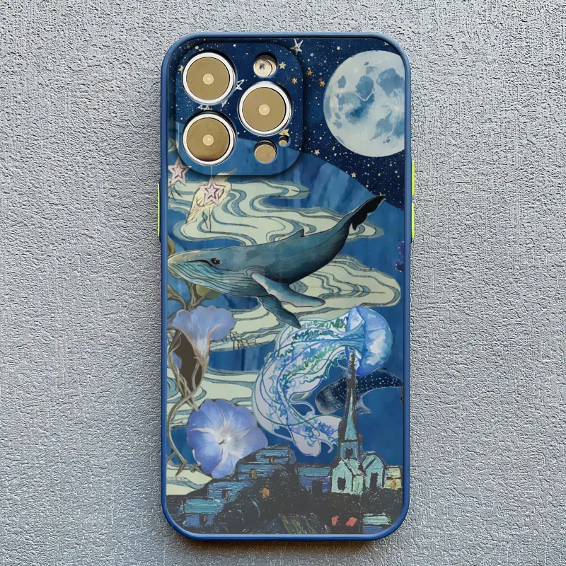Space Ocean Whale Shark Shockproof Phone Case